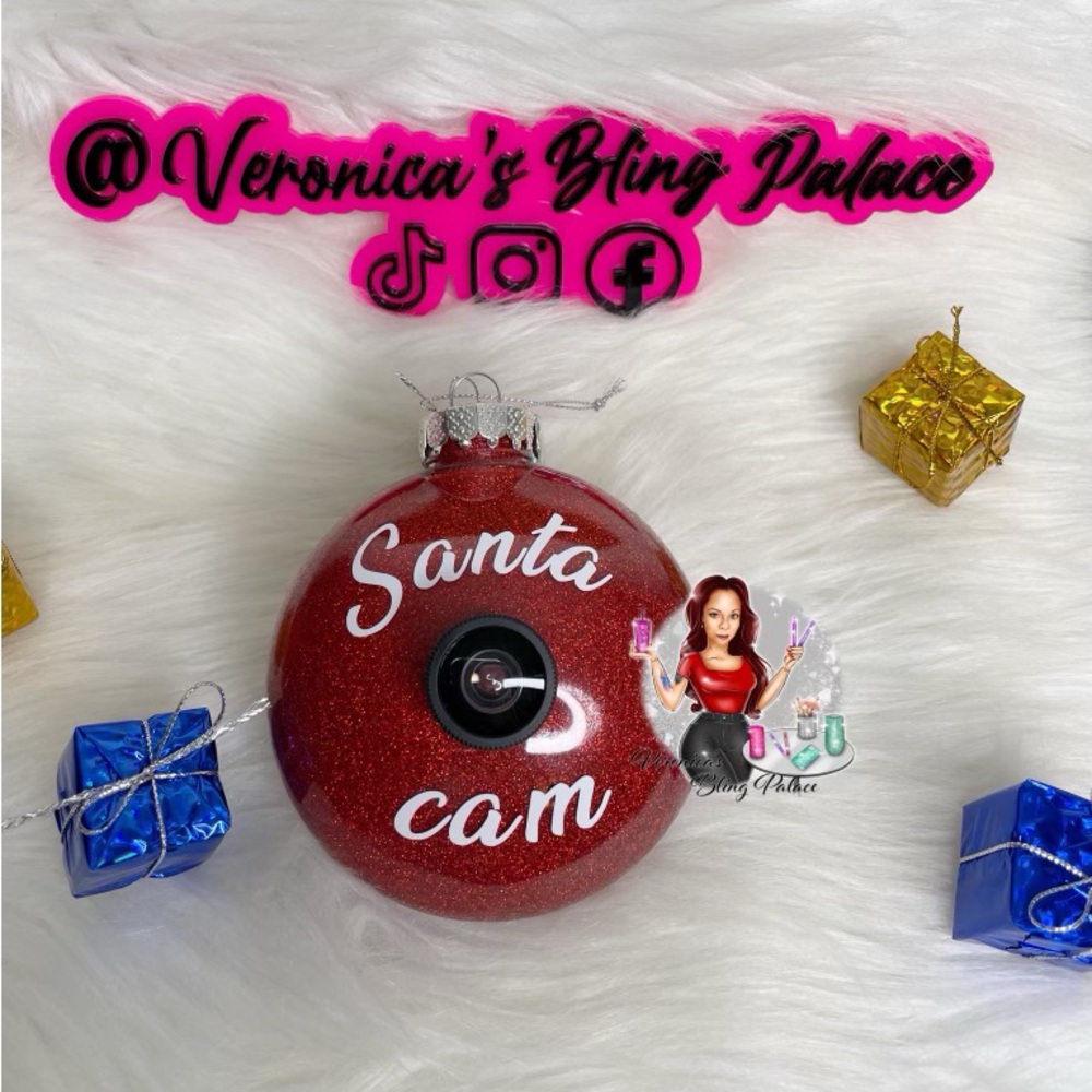 Fire It Up Santa Cam Ornament